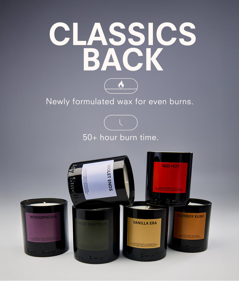 Our Scented Candles Collection: Full-Bodied Scent | Boy Smells