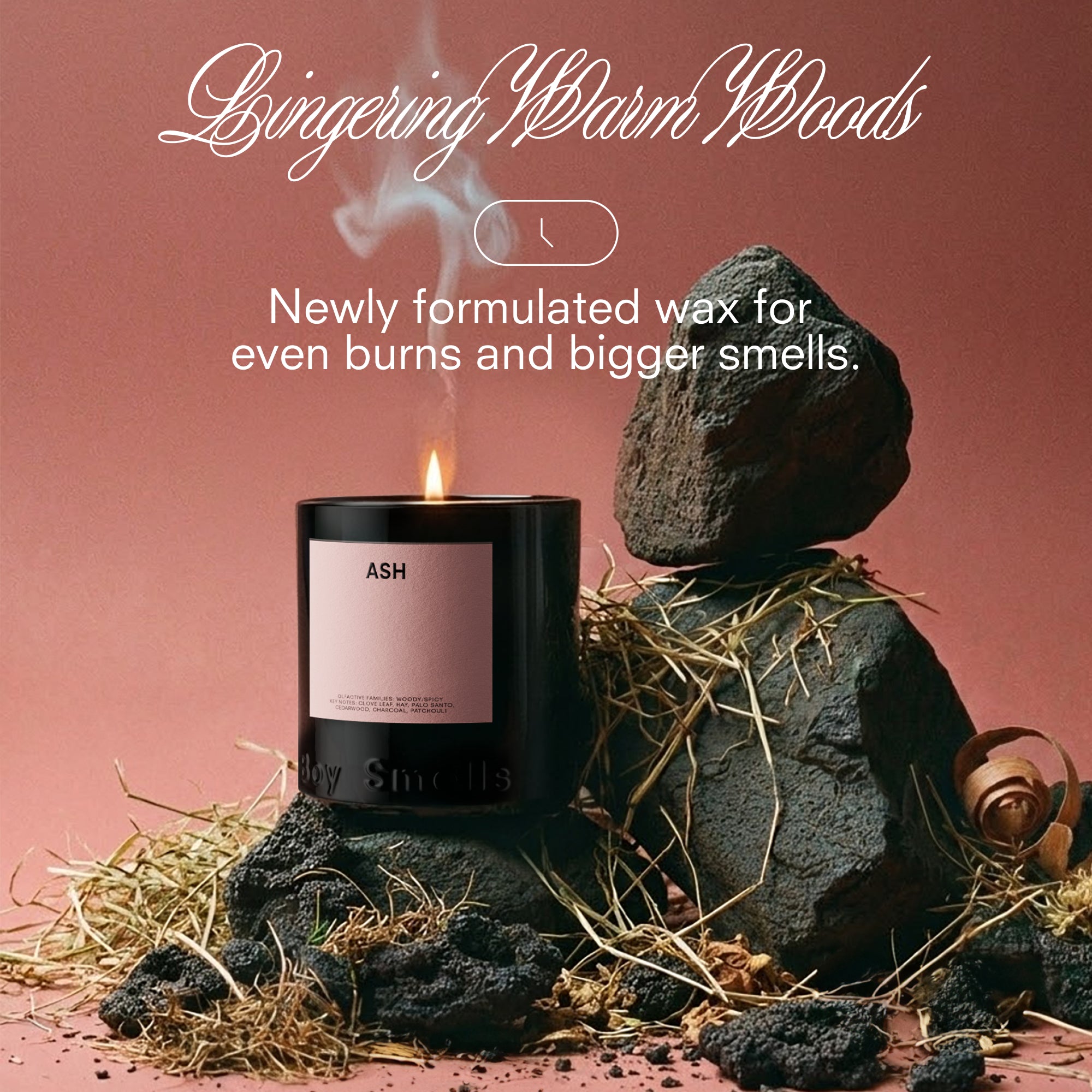 Ash: Soy Blend Scented Candles | Boy Smells