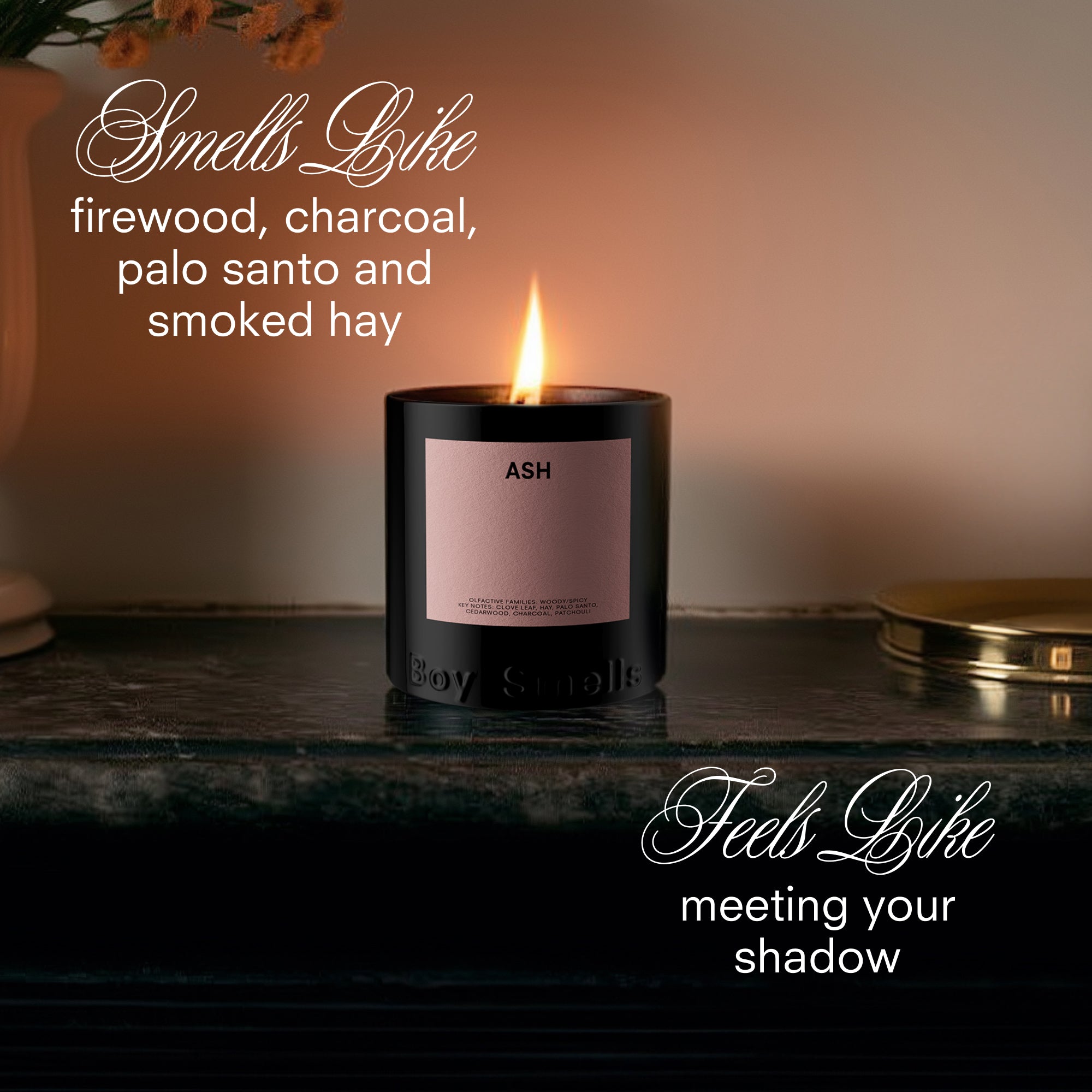 Ash: Soy Blend Scented Candles | Boy Smells